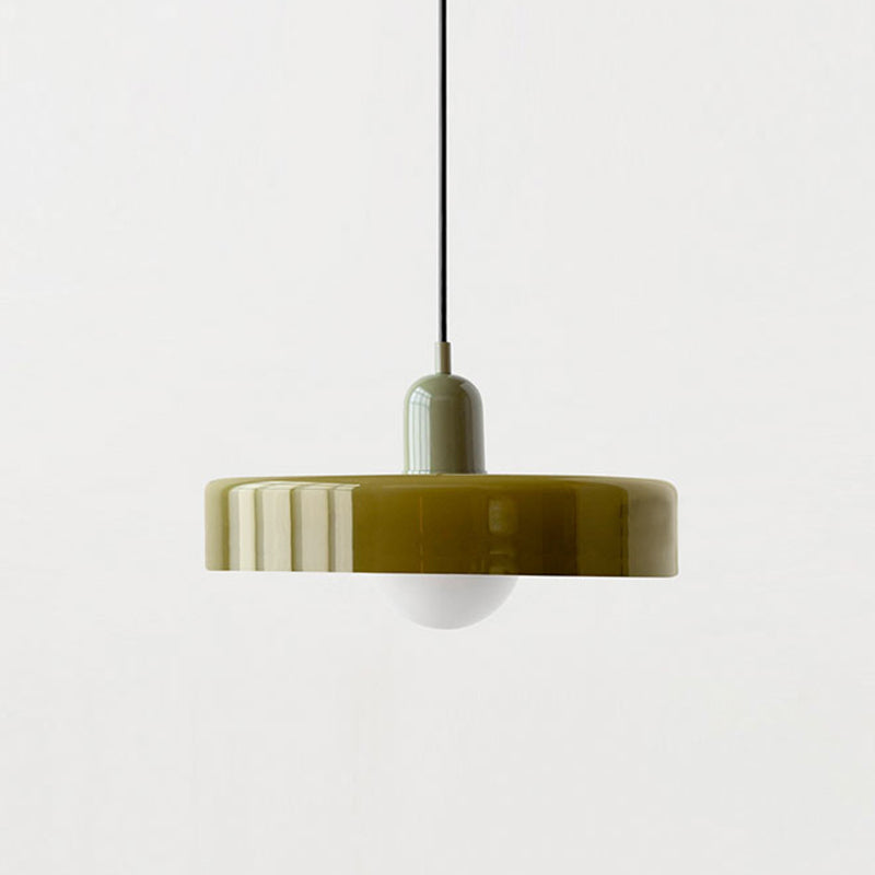 KiraGlass Geometric Bauhaus Pendant Light In Colored Glass