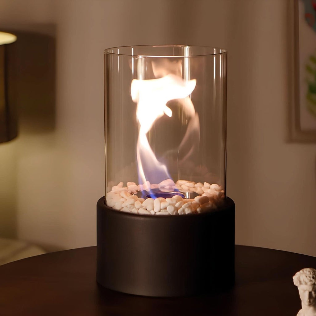 Lampe à huile en verre rechargeable LumaGlow — Lueur chaleureuse de bougie