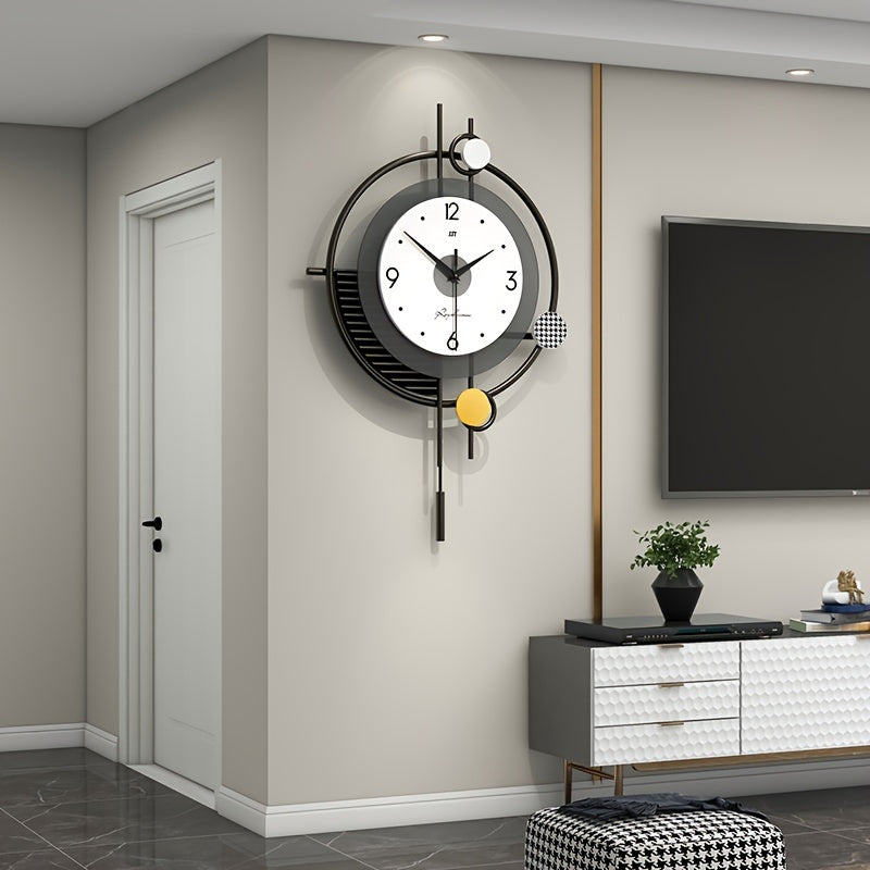 Sleek Living Room Clock with Simple Design Accent - Euroselle