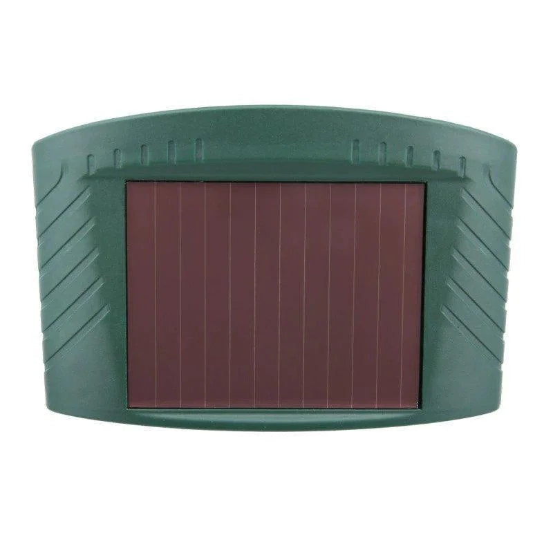 Solar Ultrasonic Wildlife Deterrent — 30 ft Motion Strobe Light