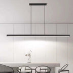 Novare | Modern Linear Metal LED Pendant Light in Black and Brown