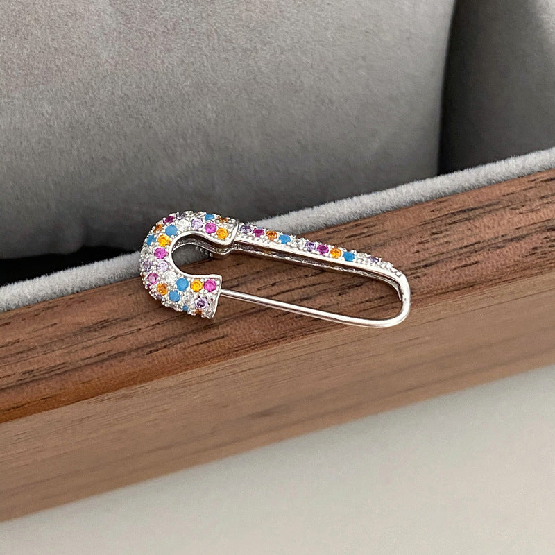 Boucles d'oreilles Luxe en Zircon - Élégance Dopamine Multicolore