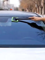 Langstielige Auto-Windschutzscheibenbürste mit Innenraum-Glaswischer - Euroselle