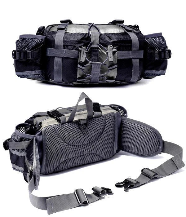 Riñonera ligera impermeable para correr con portabotellas, para senderismo, jogging y viajes