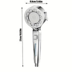 Modern Square Rainfall Shower System with Powerful Massage Spray - Euroselle