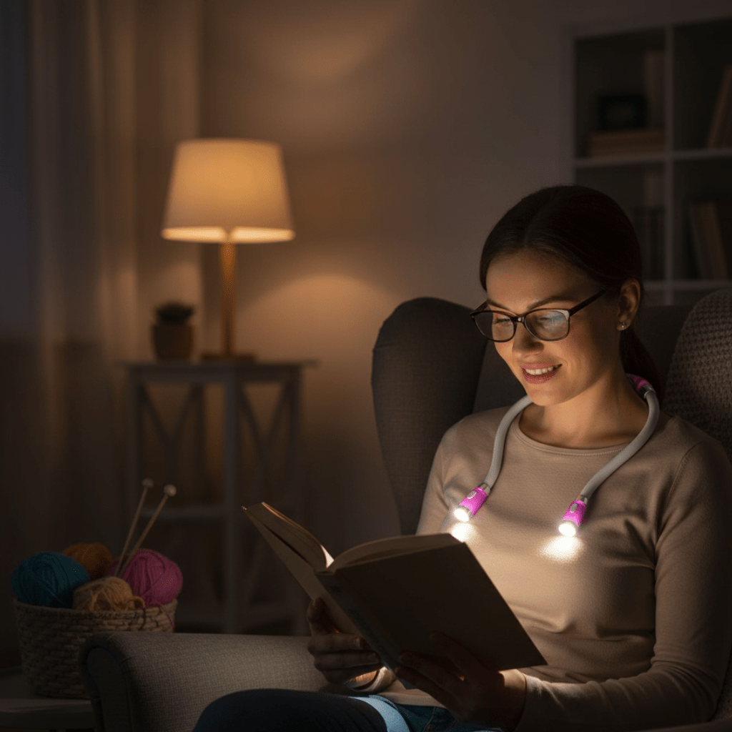 NovaGlow Luz LED para el cuello — dos brazos recubiertos de espuma de 30 Cm