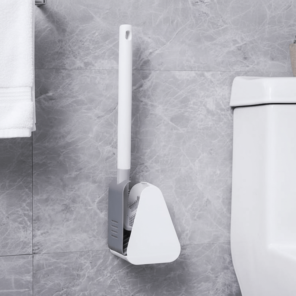 TriSmart Triangle Bath Brush — Angled Head for Tight Corners and Baseboard Edges