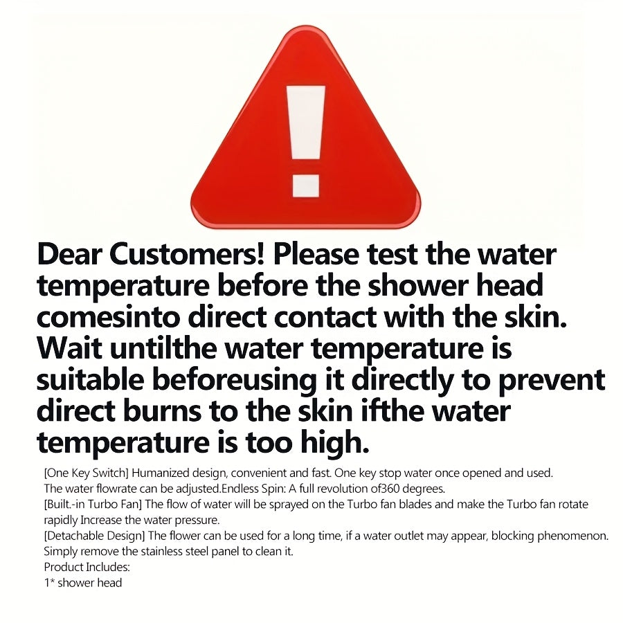 Adjustable High-Pressure Shower Head with Three Water Flow Settings - Euroselle