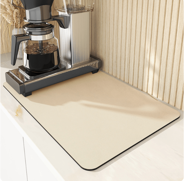 Tapis de cuisine fin en diatomite AquaSorb — Surface hautement absorbante à séchage rapide