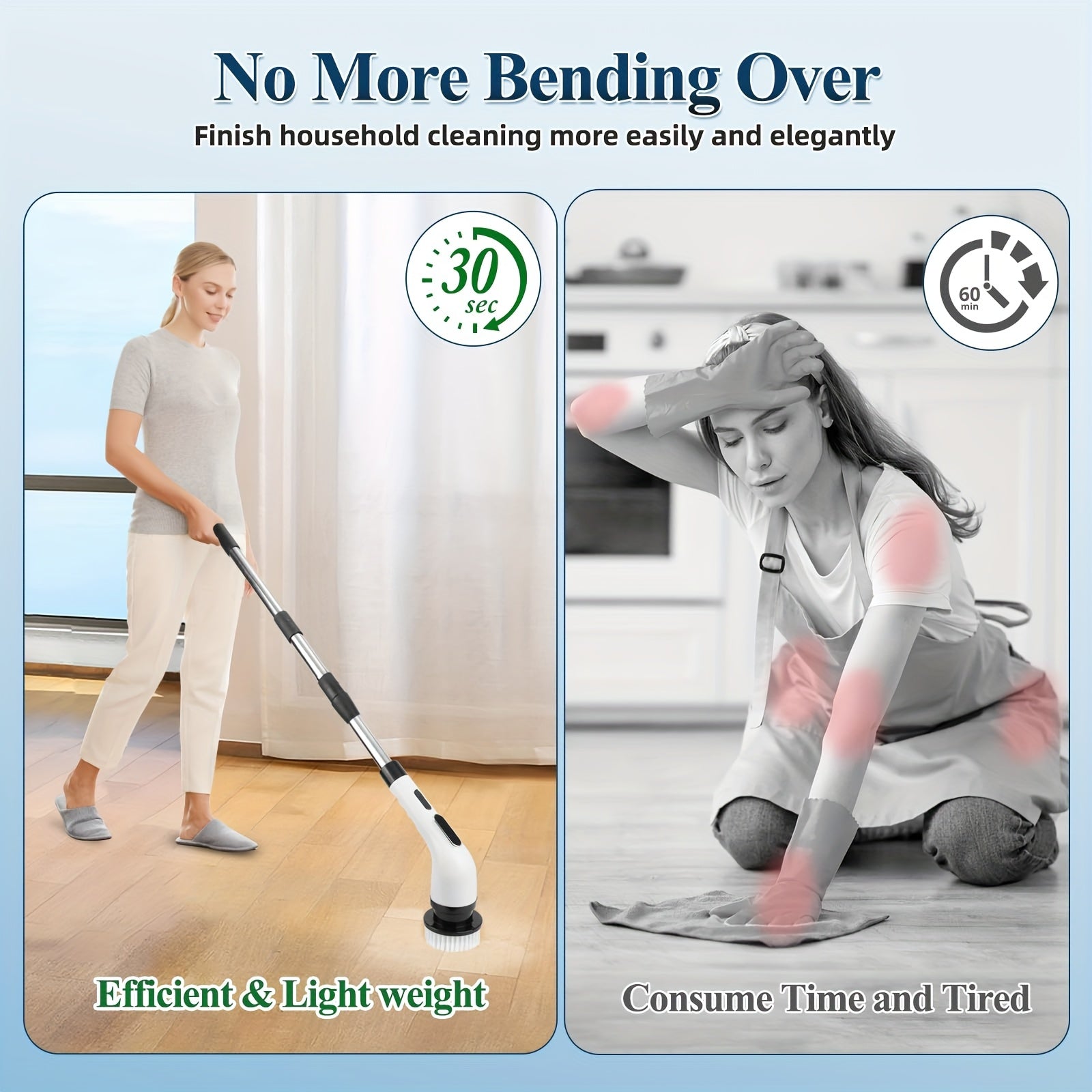 9-in-1 Multifunctional Electric Cleaning Brush Set for Home & Car - Euroselle