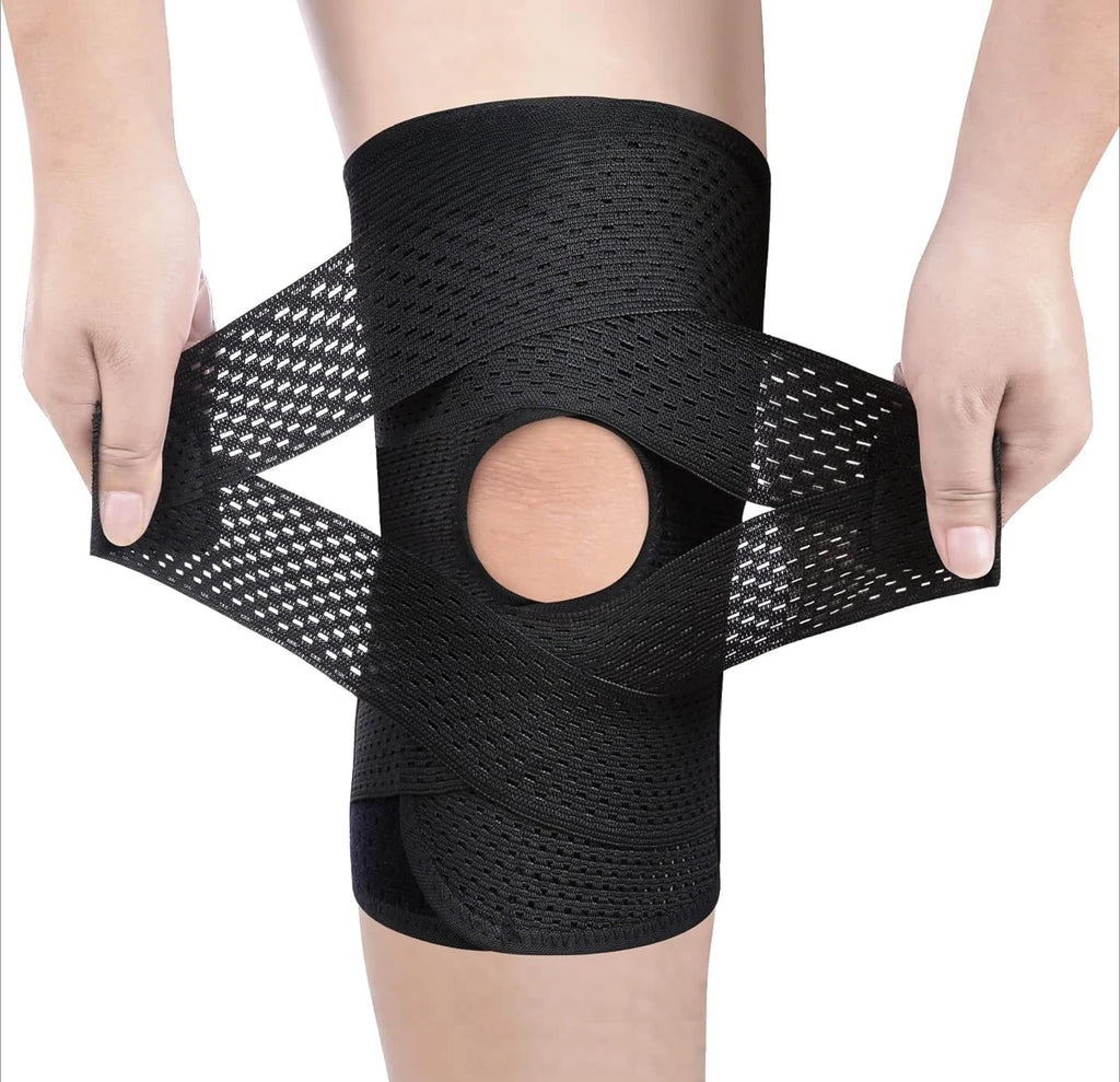 Verstellbare Knie-Kompressionsbandage — Stützsystem mit Klettverschluss
