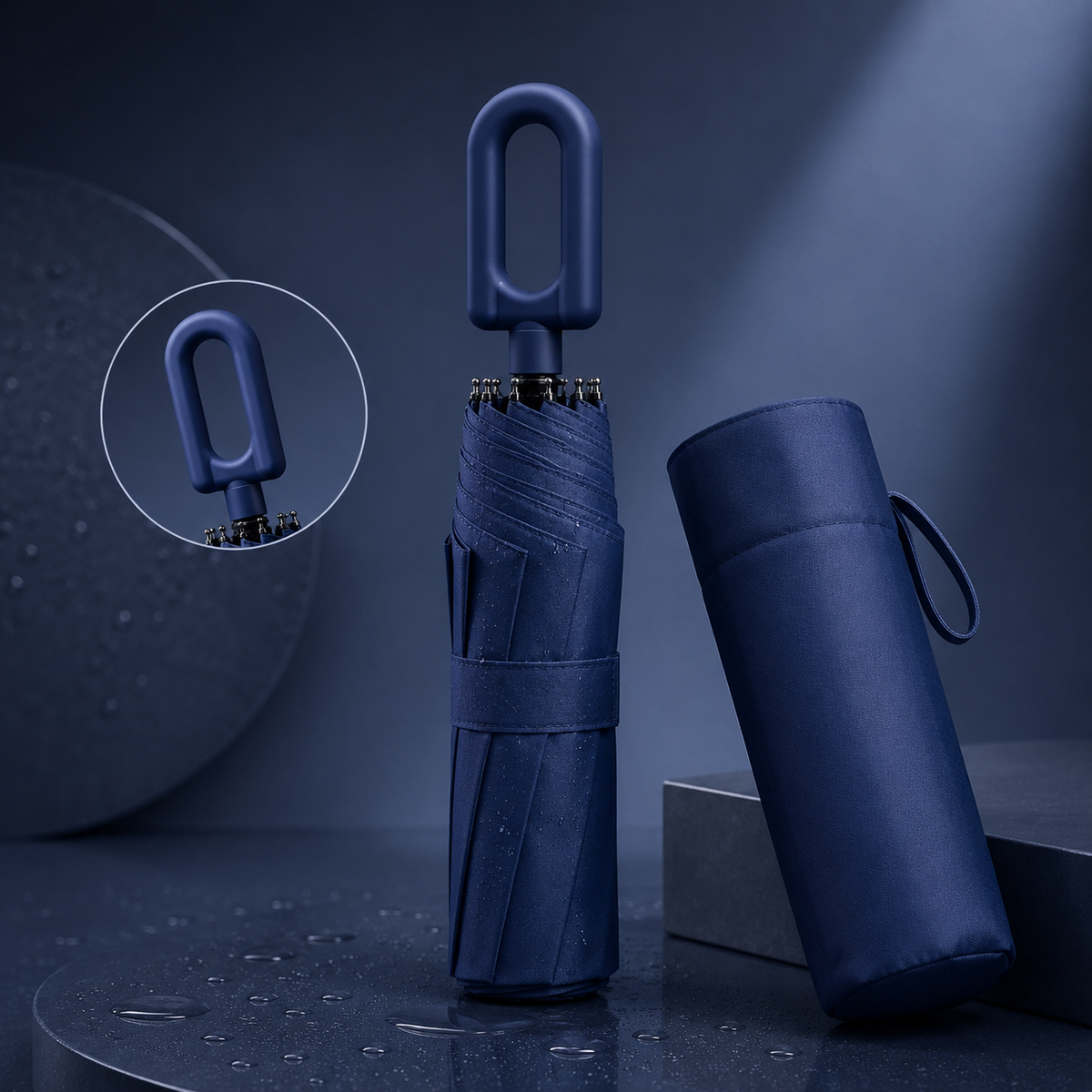 Automatic Travel Umbrella — 8-Rib Reinforced Frame, UV Protection
