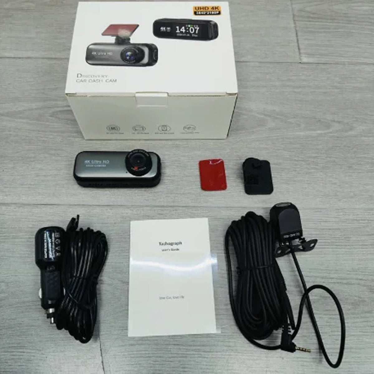 4K Dual-Lens Car Camera — WiFi, GPS, Front & Rear Recording