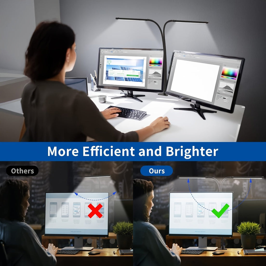 Dual-Tube Clip-On LED Reading Lamp - Euroselle