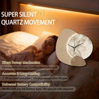 Designer Wooden Wall Clock with Golden Highlights - Euroselle