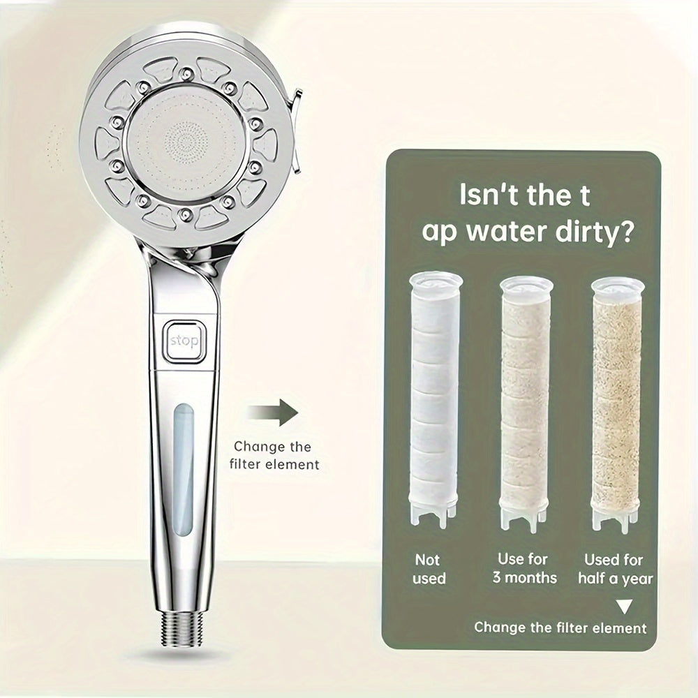 Modern Square Rainfall Shower System with Powerful Massage Spray - Euroselle