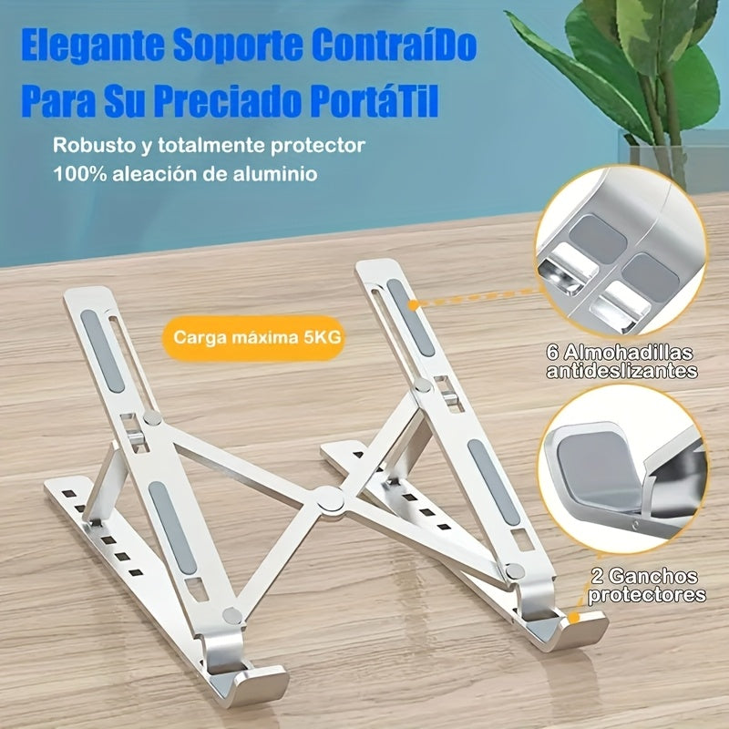 Adjustable Aluminum Laptop Stand Foldable Desk Accessory - Euroselle