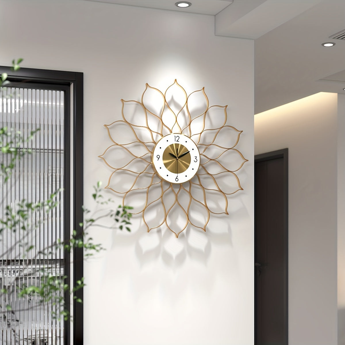 Goldene hohle Luxus-Wanduhr - Euroselle