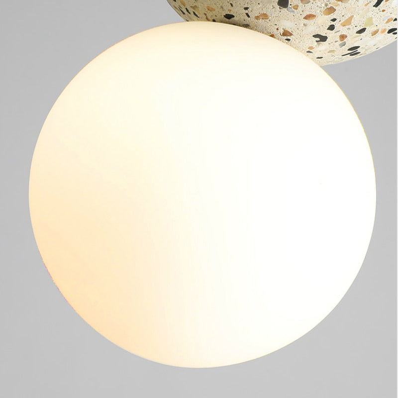 LumaNova Modern Bulbs Small LED Pendant Lamps Black White Glass Dining Table