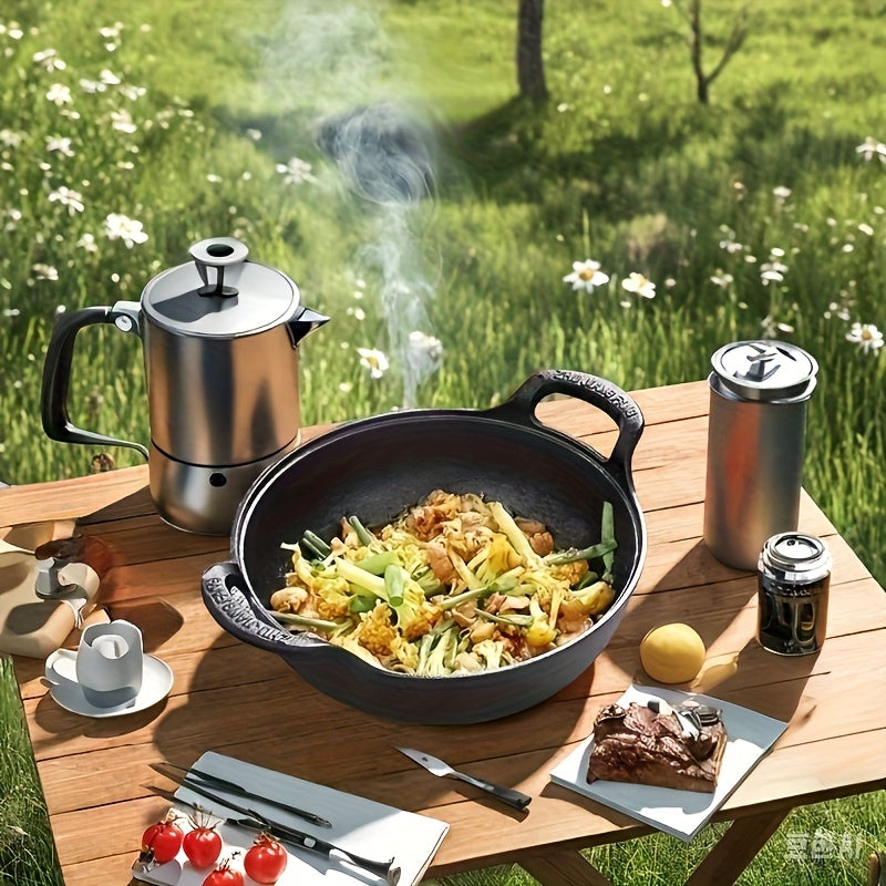 Poêle en fonte compacte pour une chaleur uniforme et la cuisine en plein air - Euroselle