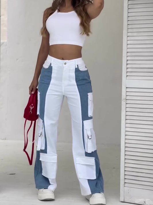 Pantalon Cargo Patchwork Chic - L'Indispensable de la Saison