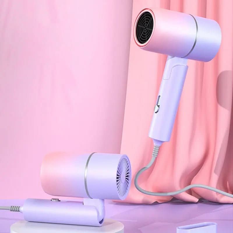 VoyageGleam Foldable Hair Dryer — Ionic Technology for Boosted Shine and Frizz Reduction