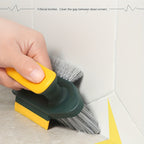2-in-1 Crevice & Floor Scrub Brush, Durable Plastic, Portable Design - Euroselle