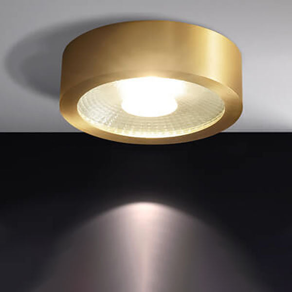 מנורת תקרה שקועה ועגולה עם LED, פרופיל נמוך במיוחד, 5 in, גימור נחושת