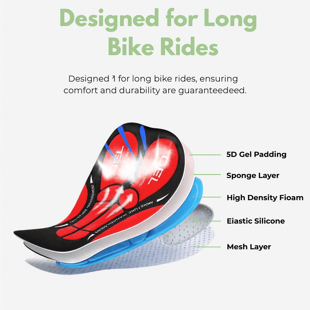VeloGlide ゲルパッド入りサイクリングショーツ - ユニセックスフィット