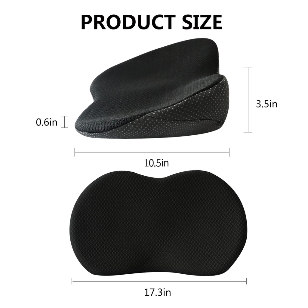 Memory Foam Driver Booster Seat Pad — 3.5-Inch Lift, Lumbar Support