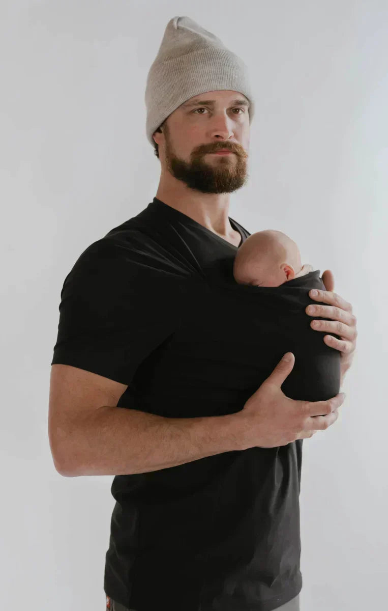 Handsfree draagshirt voor baby's van katoenmix — toegang voor borstvoeding