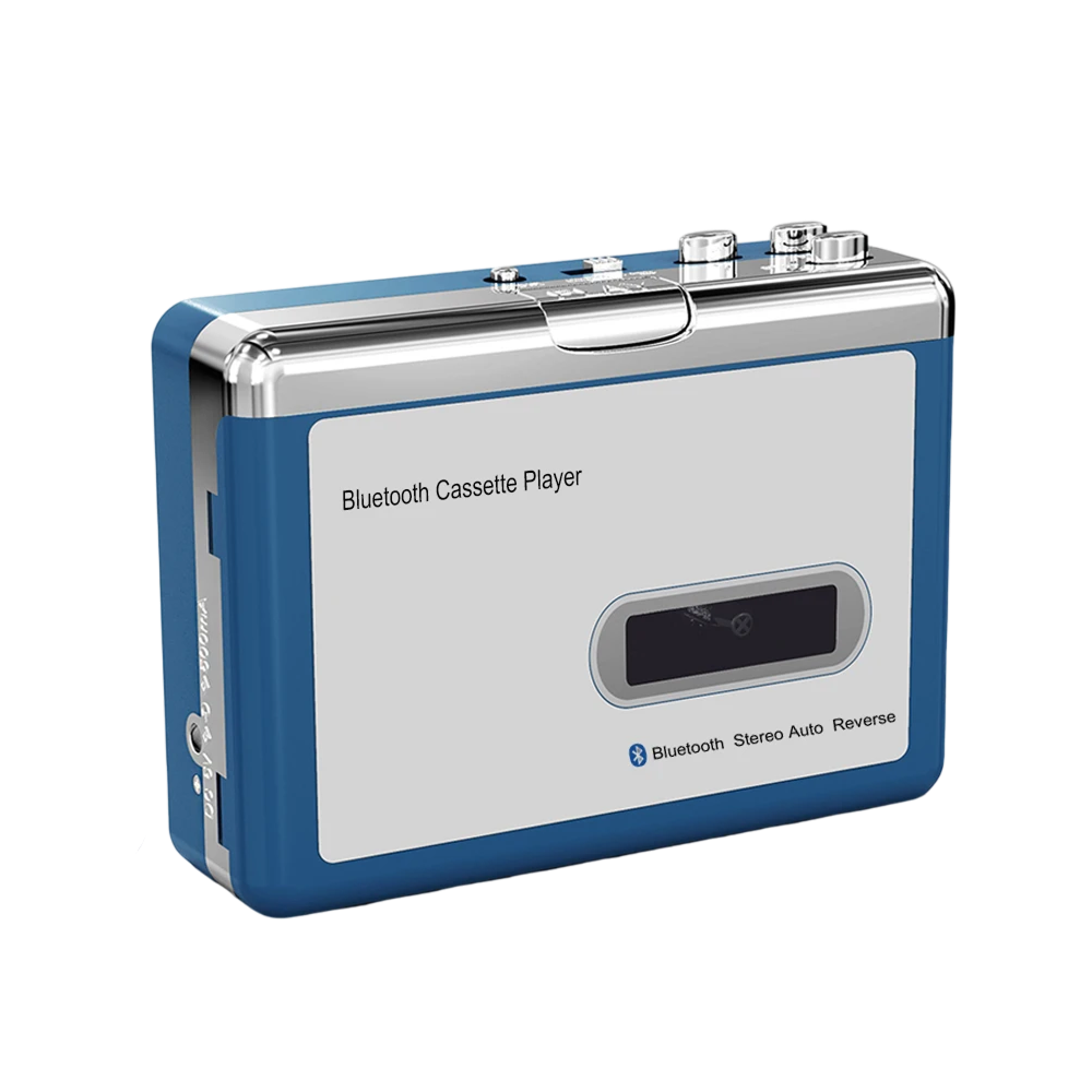 Portable Bluetooth Cassette Player — Auto-Reverse Tape Deck