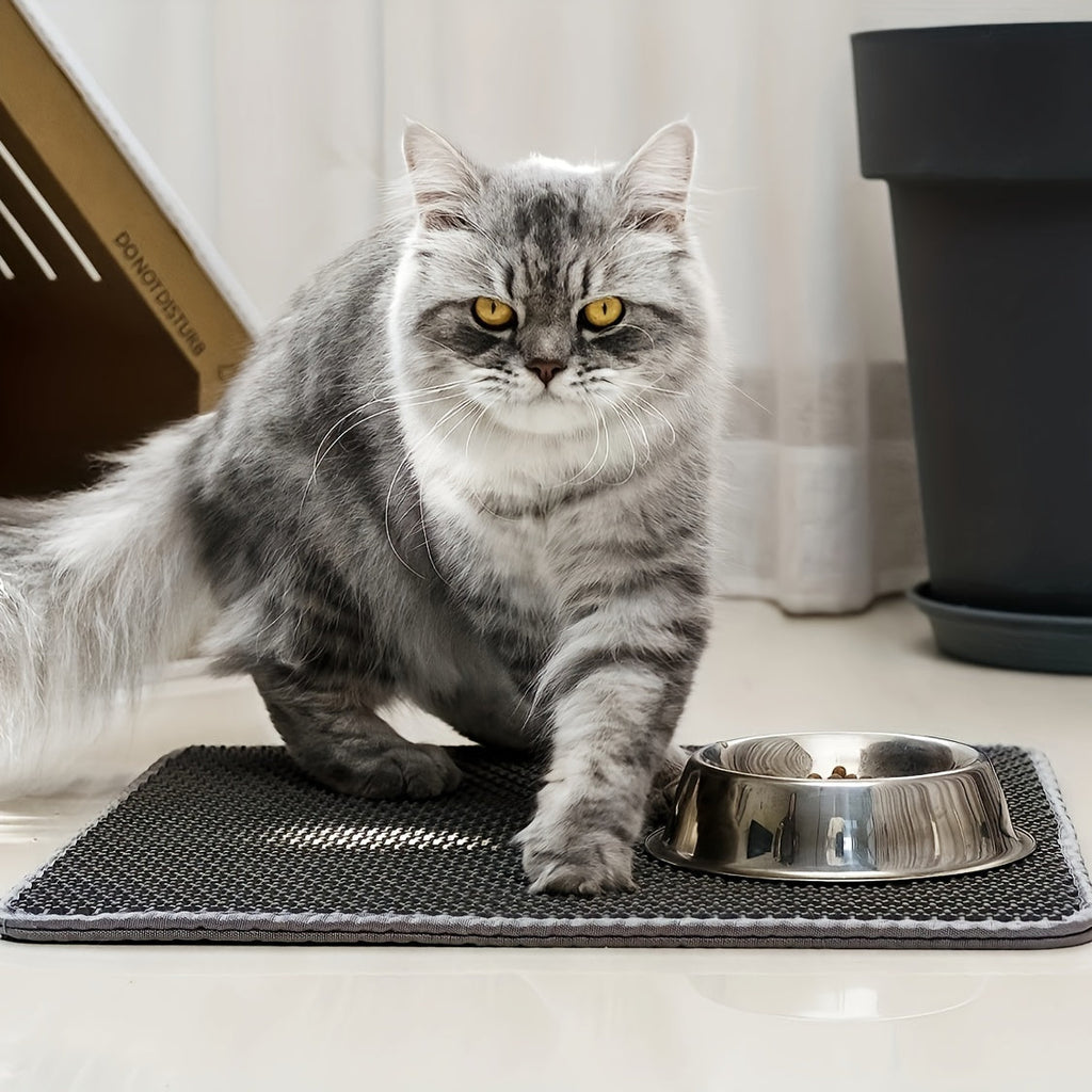 Honigwaben-Wasserdichte Katzenstreu-Matte mit Geruchskontrolle & waschbar - Euroselle