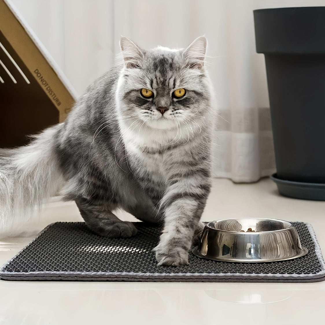 Honigwaben-Wasserdichte Katzenstreu-Matte mit Geruchskontrolle & waschbar - Euroselle