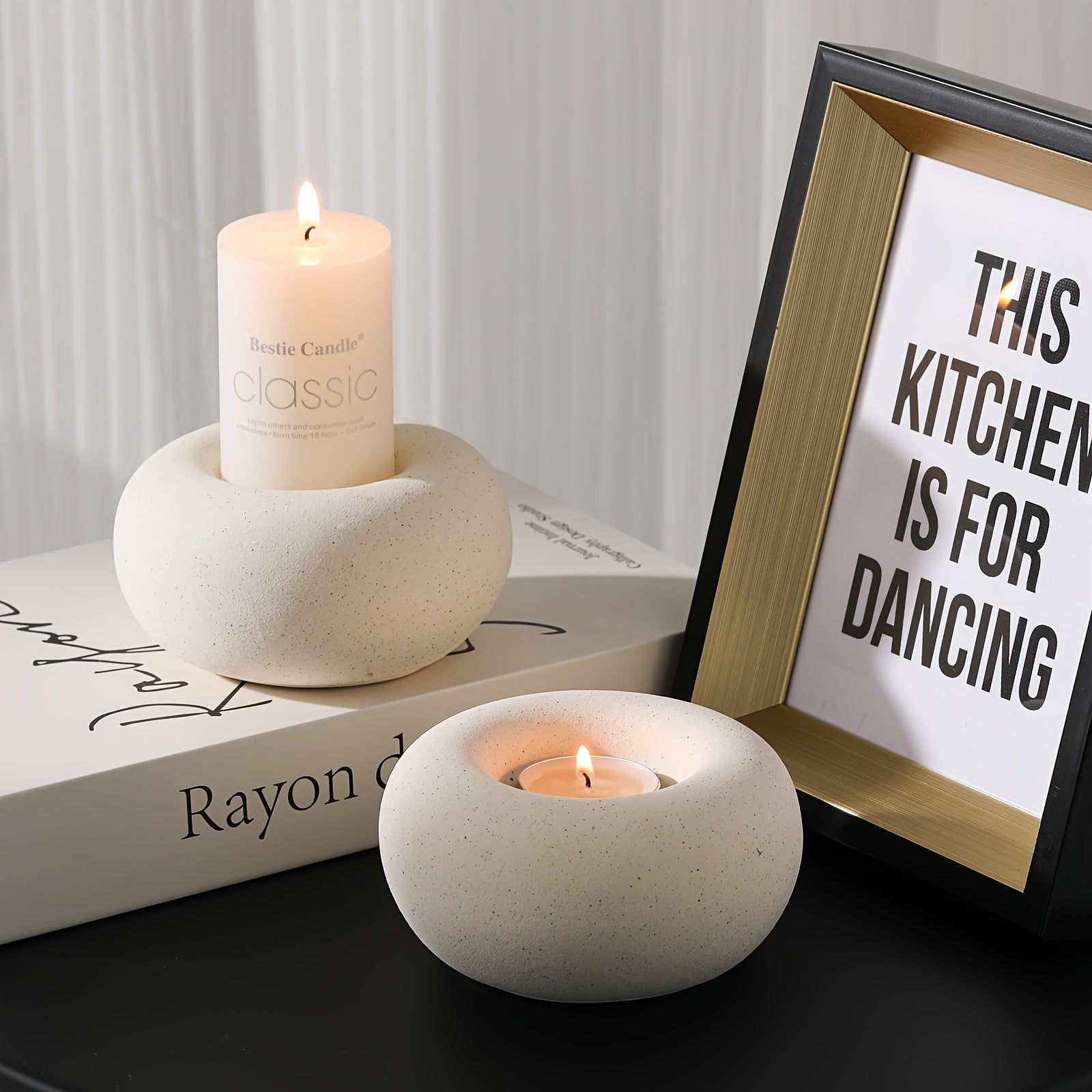 Ceramic Donut Candle Holder - Euroselle