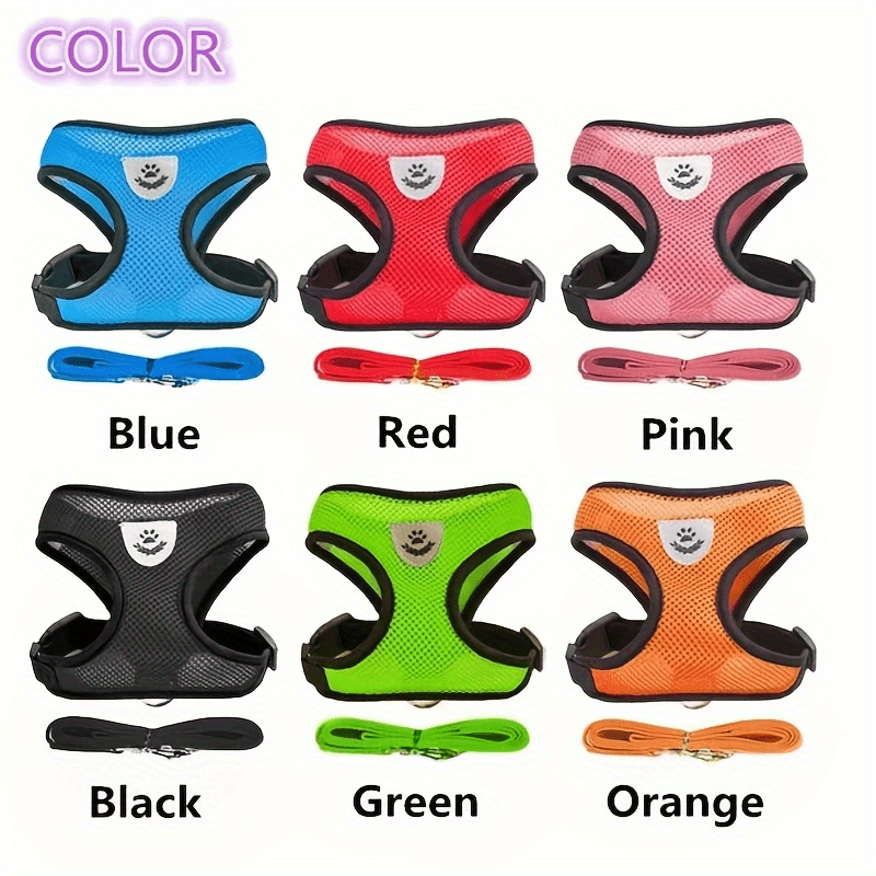 Reflective Pet Vest with Leash for Dogs and Cats - Euroselle