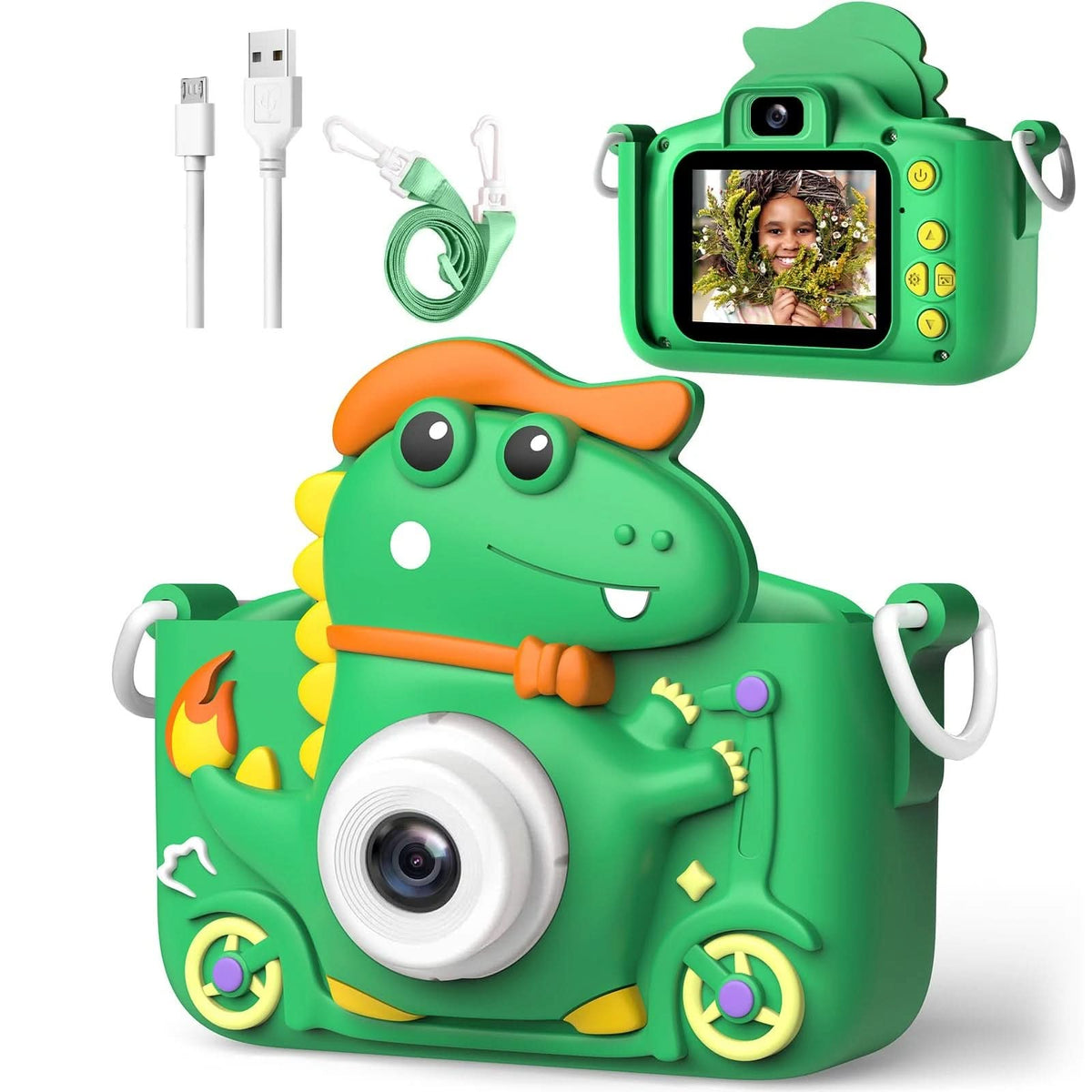 Appareil photo pour enfants NovaDino Dinosaur Explorer — HD 1080P, de 3 à 9 ans
