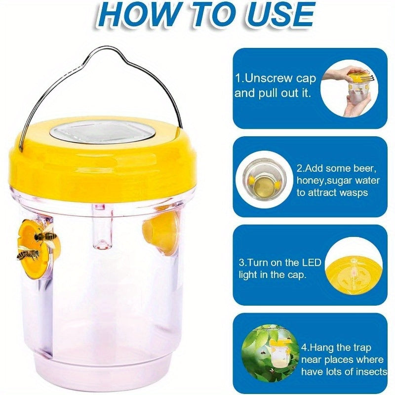 Solar-Powered Outdoor Wasp Trap Set - Euroselle