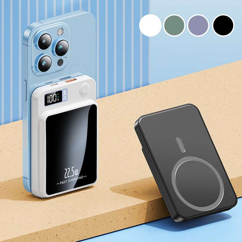 20000mAh kabellose Powerbank mit Schnellladefunktion — Qi, Digitalanzeige