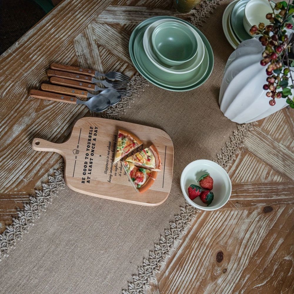 Bieżnik z plecionej juty na stół jadalniany, 12 in x 71 in, naturalny beż, dekoracja bufetu w stylu rustykalnego domu wiejskiego, boho, do kuchni i domu