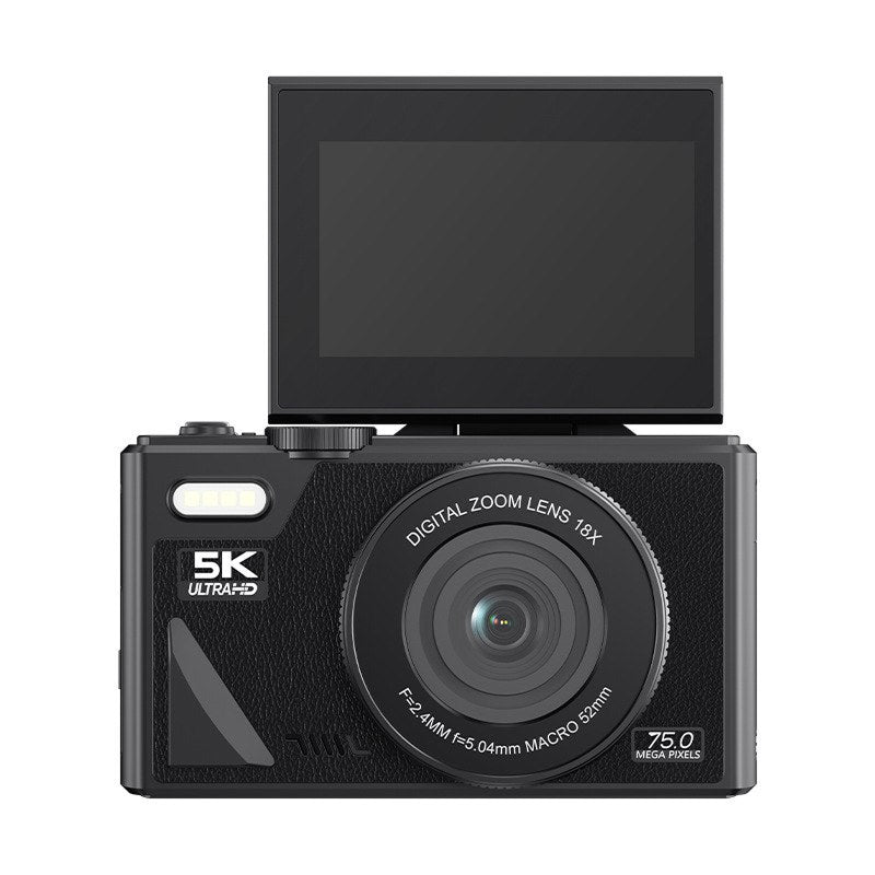 Videocamera digitale 4K compatta — schermo ribaltabile, zoom 18x