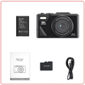 Videocamera digitale 4K compatta — schermo ribaltabile, zoom 18x