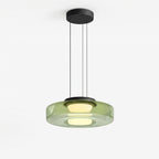 LumenNova Dynamic Pendant Light In Amber Glass For Kitchen