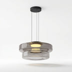 LumenNova Dynamic Pendant Light In Amber Glass For Kitchen