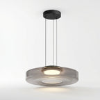 LumenNova Dynamic Pendant Light In Amber Glass For Kitchen