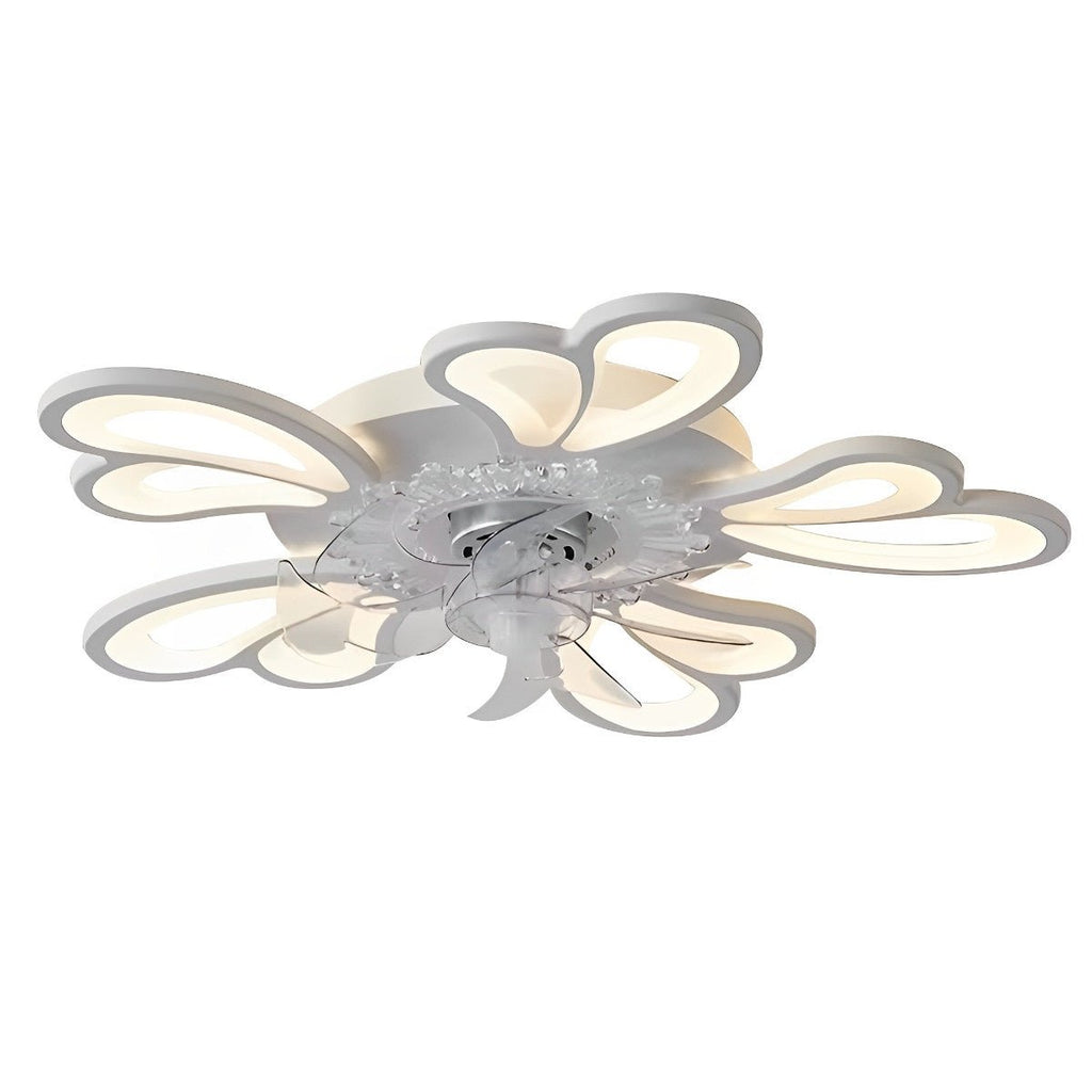 Deckenventilator mit Fernbedienung und LED-Leuchte, 35 in, flache Aufbauleuchte, für Luftstrom und einstellbare Farbtemperatur, für Schlafzimmer, Wohnzimmer und Esszimmer