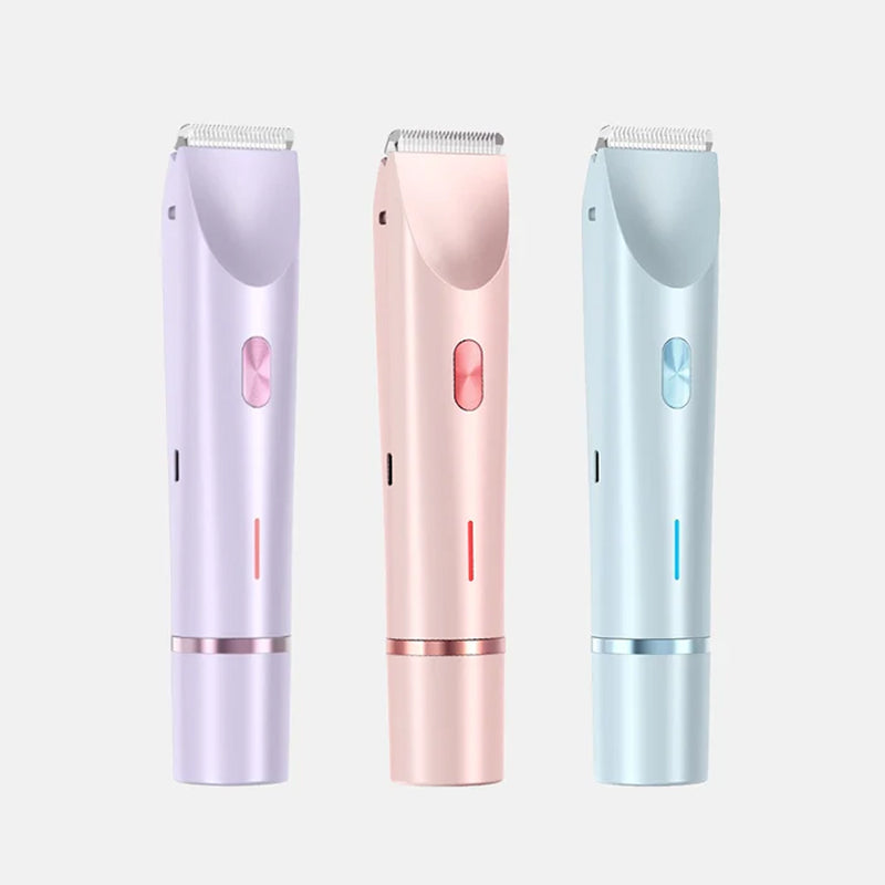 Women's Rechargeable Dual-Head Trimmer — Ceramic Blades, Waterproof