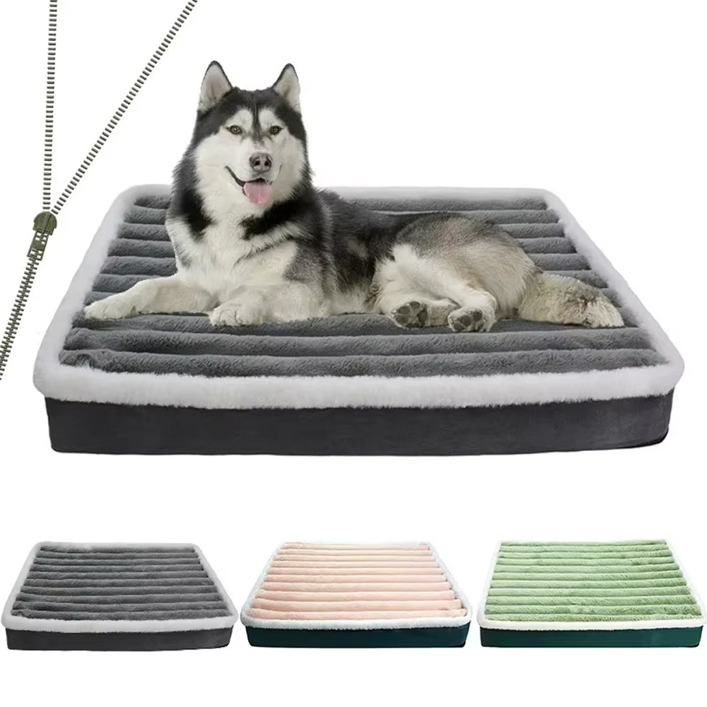 Orthopädisches Hundebett — Eierkartonschaumstoff, waschbarer Bezug, Entlastung der Gelenke