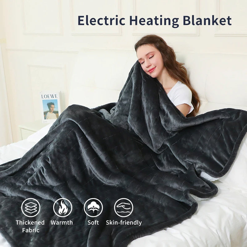 Elektrisk värmepläd — 9 inställningar, timer, flanell och sherpa på varsin sida