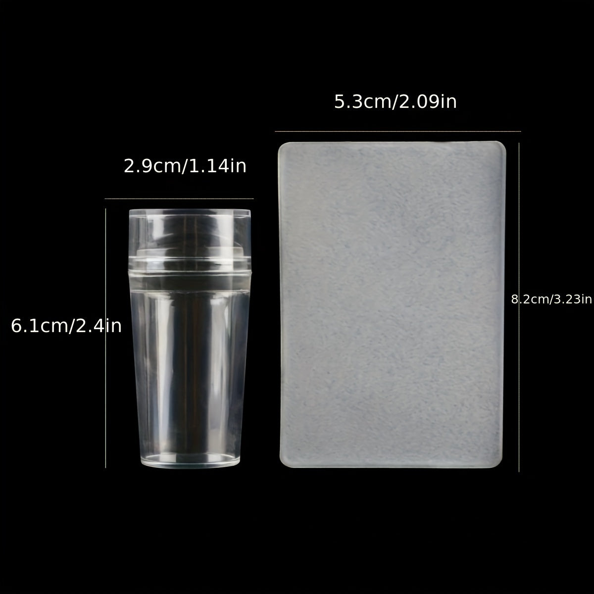 Clear Silicone Nail Stamper with Scraper for French Tip Perfection - Euroselle